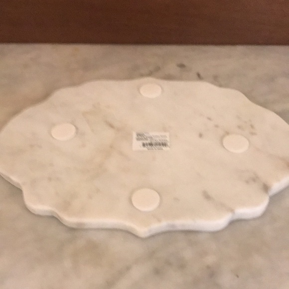 NEW-12โ White Marble With Blue Inlay Cheese Board - Picture 6 of 7